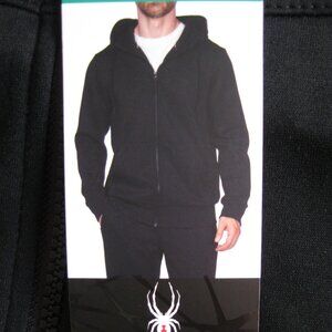 Spyder Active Men's Full Zip Hoodie Jacket Black Size XL - New with Tags (NWT)